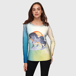 Лонгслив женский Грация!, цвет: 3D-принт — фото 2