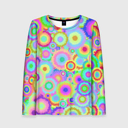 Лонгслив женский Disco-Tie-Dye, цвет: 3D-принт