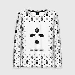 Лонгслив женский Узор White Phantom Ski Mask Dope Street Market, цвет: 3D-принт