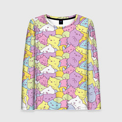 Лонгслив женский Cute pattern of seals, цвет: 3D-принт