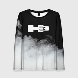 Лонгслив женский Hummer дым, цвет: 3D-принт