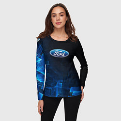 Лонгслив женский Ford форд abstraction, цвет: 3D-принт — фото 2