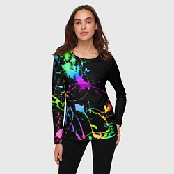 Лонгслив женский Neon vanguard fashion pattern, цвет: 3D-принт — фото 2