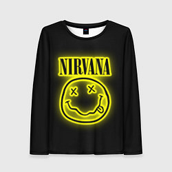 Лонгслив женский NIRVANA неон, цвет: 3D-принт