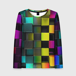 Женский лонгслив Colored Geometric 3D pattern