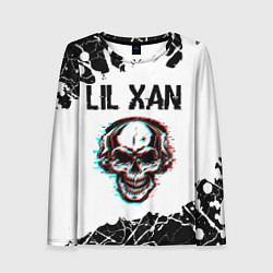 Лонгслив женский Lil Xan ЧЕРЕП Краска, цвет: 3D-принт