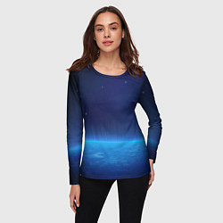 Лонгслив женский Планета вид из космоса, цвет: 3D-принт — фото 2