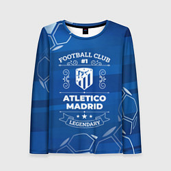 Лонгслив женский Atletico Madrid FC 1, цвет: 3D-принт
