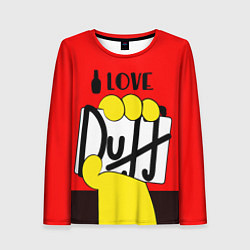 Лонгслив женский Love Duff, цвет: 3D-принт