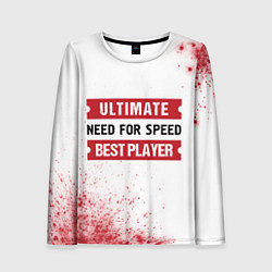 Лонгслив женский Need for Speed таблички Ultimate и Best Player, цвет: 3D-принт