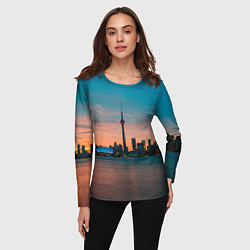 Лонгслив женский Закат в Торонто, цвет: 3D-принт — фото 2