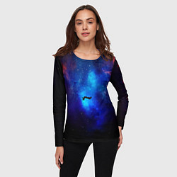 Лонгслив женский Потерянный человек в космосе, цвет: 3D-принт — фото 2