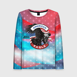 Лонгслив женский Американский орел USA, цвет: 3D-принт