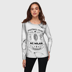 Лонгслив женский AC Milan Football Club Number 1 Legendary, цвет: 3D-принт — фото 2