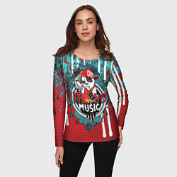 Лонгслив женский Hip hop - Music, цвет: 3D-принт — фото 2
