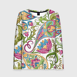 Женский лонгслив Fashionable floral Oriental pattern Summer 2025
