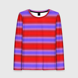 Женский лонгслив Striped pattern мягкие размытые полосы красные фио