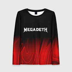 Лонгслив женский Megadeth Red Plasma, цвет: 3D-принт