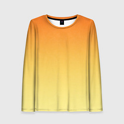 Лонгслив женский Оранжевый, желтый градиент, цвет: 3D-принт