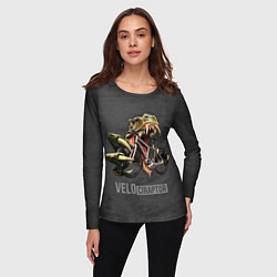 Лонгслив женский ВЕЛОцираптор мелового периода - Турок, цвет: 3D-принт — фото 2