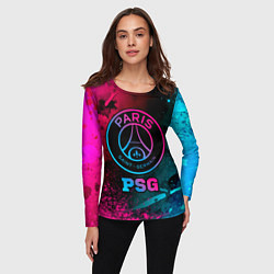 Лонгслив женский PSG - neon gradient, цвет: 3D-принт — фото 2