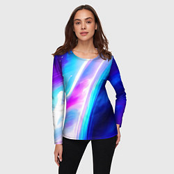 Лонгслив женский Звездная вспышка, цвет: 3D-принт — фото 2