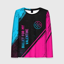 Лонгслив женский Bullet For My Valentine - neon gradient: символ и, цвет: 3D-принт