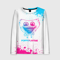Лонгслив женский Poppy Playtime neon gradient style, цвет: 3D-принт