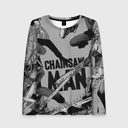 Лонгслив женский Chainsaw man comix, цвет: 3D-принт