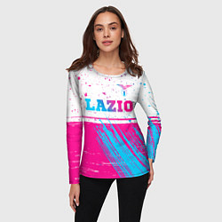 Лонгслив женский Lazio neon gradient style: символ сверху, цвет: 3D-принт — фото 2