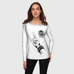 Лонгслив женский Motorhead и рок символ, цвет: 3D-принт — фото 2