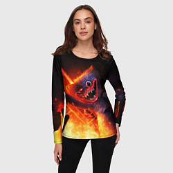 Лонгслив женский Хагги Вагги в огне, цвет: 3D-принт — фото 2