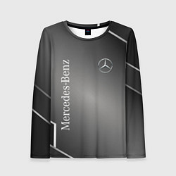 Лонгслив женский Mercedes абстракция карбон, цвет: 3D-принт