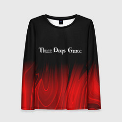 Лонгслив женский Three Days Grace red plasma, цвет: 3D-принт