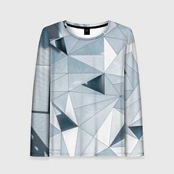 Лонгслив женский Множество треугольников - Абстрактная броня, цвет: 3D-принт