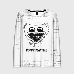 Лонгслив женский Poppy Playtime glitch на светлом фоне, цвет: 3D-принт