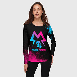 Лонгслив женский Metro Exodus - neon gradient, цвет: 3D-принт — фото 2