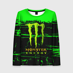 Лонгслив женский Monster energy green neon, цвет: 3D-принт