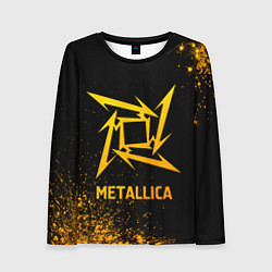 Лонгслив женский Metallica - gold gradient, цвет: 3D-принт