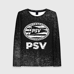 Лонгслив женский PSV с потертостями на темном фоне, цвет: 3D-принт