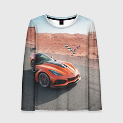 Лонгслив женский Chevrolet Corvette - Motorsport - Desert, цвет: 3D-принт