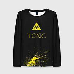 Лонгслив женский TOXIC - Биологическая опасность, цвет: 3D-принт