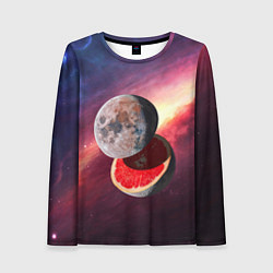 Лонгслив женский Луна-Грейпфрут, цвет: 3D-принт