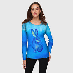 Лонгслив женский Водяной кролик символ 2023, цвет: 3D-принт — фото 2