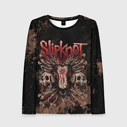 Лонгслив женский Slipknot skull, цвет: 3D-принт