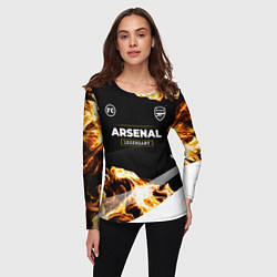 Лонгслив женский Arsenal legendary sport fire, цвет: 3D-принт — фото 2