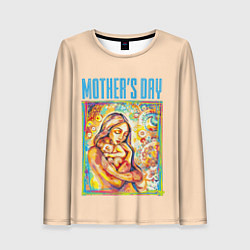 Лонгслив женский Mothers Day - дитя с матерью, цвет: 3D-принт