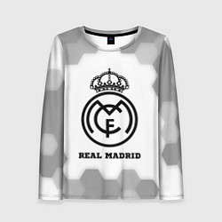 Лонгслив женский Real Madrid sport на светлом фоне, цвет: 3D-принт