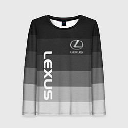 Лонгслив женский Lexus серый градиент, цвет: 3D-принт