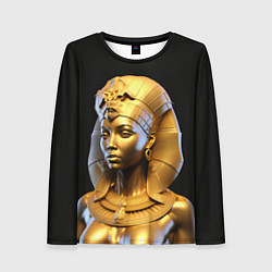 Лонгслив женский Нейросеть - золотая египетская богиня, цвет: 3D-принт